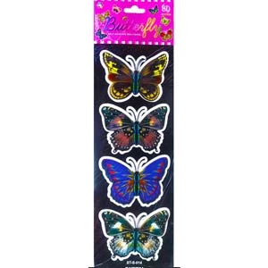 Butterfly Black 8D Glitter 4p 8 Jb Stationers Black 8d butterfly