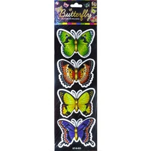Butterfly Black 8D Glitter 4p 9 Jb Stationers Black 8d butterfly