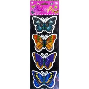 Butterfly Black 8D Glitter 4p 6 Jb Stationers Black 8d butterfly