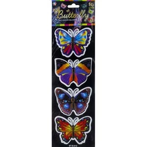 Butterfly Black 8D Glitter 4p 5 Jb Stationers Black 8d butterfly