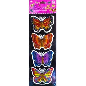 Butterfly Black 8D Glitter 4p 3 Jb Stationers Black 8d butterfly