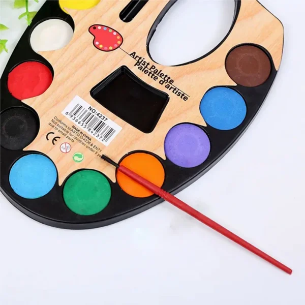 Water color plate cake 12 color with brush