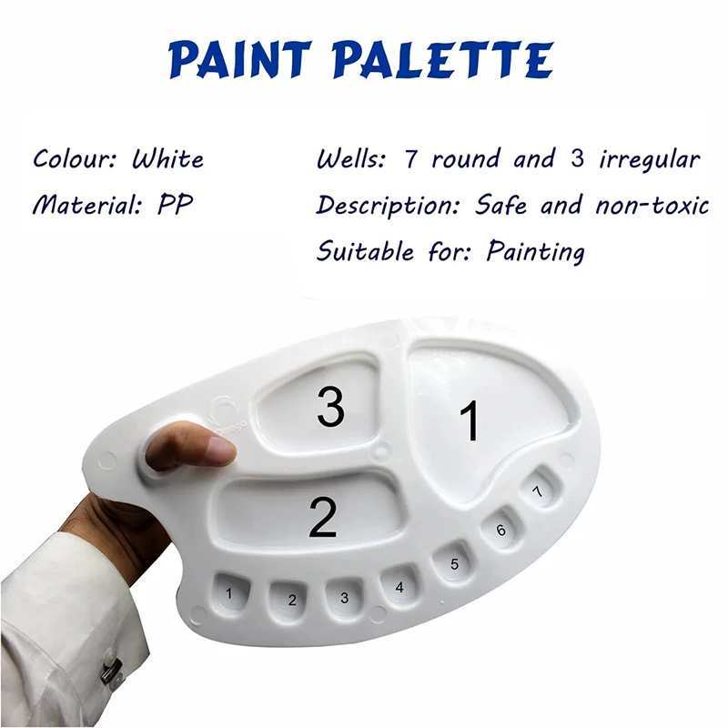 Versatile Artist Painting Palette 3 Jb Stationers A hand holding a paint palette