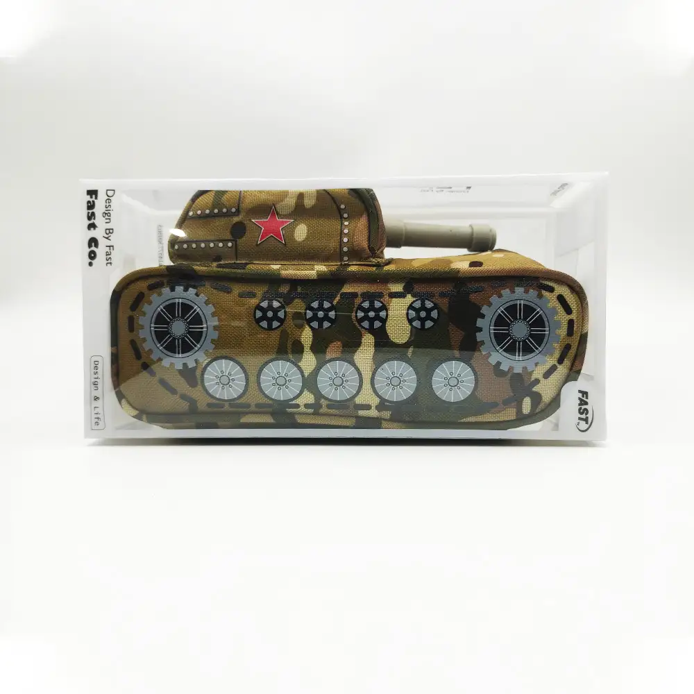 Fast Premium Double Zip Pouch Army Tank Design 2 Jb Stationers Fast Premium Double Zip Pouch Army Tank Design Image 2