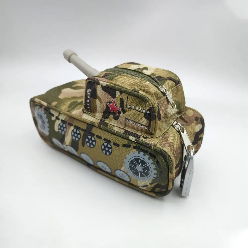 Fast Premium Double Zip Pouch Army Tank Design 3 Jb Stationers Fast Premium Double Zip Pouch Army Tank Design Image 3