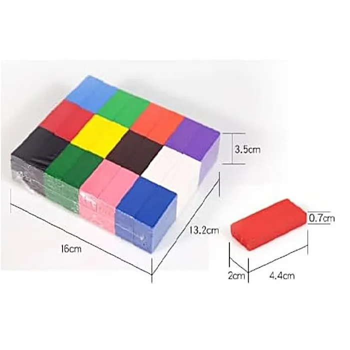 Colorful Wooden Domino Set, 120pcs Combo Pack, 12 Colors, 10pcs of Each Color 1 Jb Stationers Wooden dominoes set