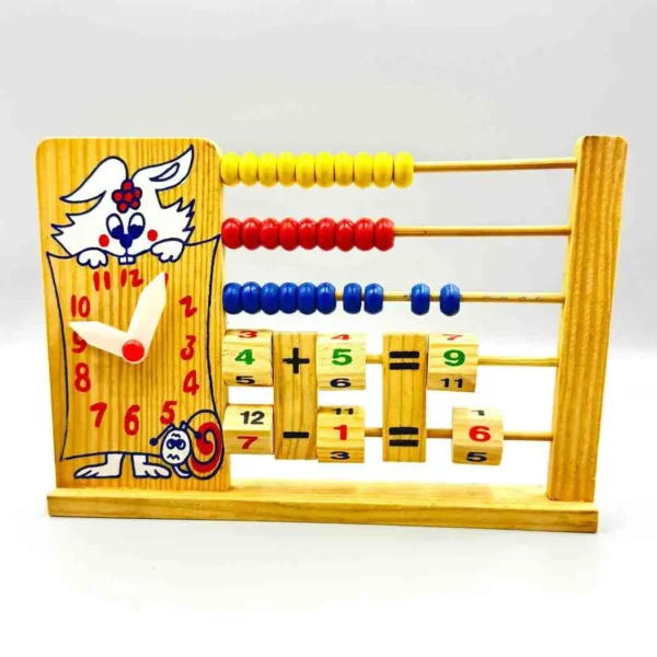 Mathematical wooden abacus