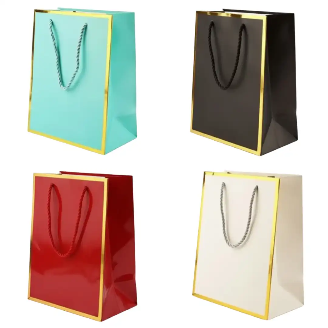 Luxury Gift Bag with Golden Border – Premium Gloss Finish 1 Jb Stationers Luxury Gift Bag with Golden Border