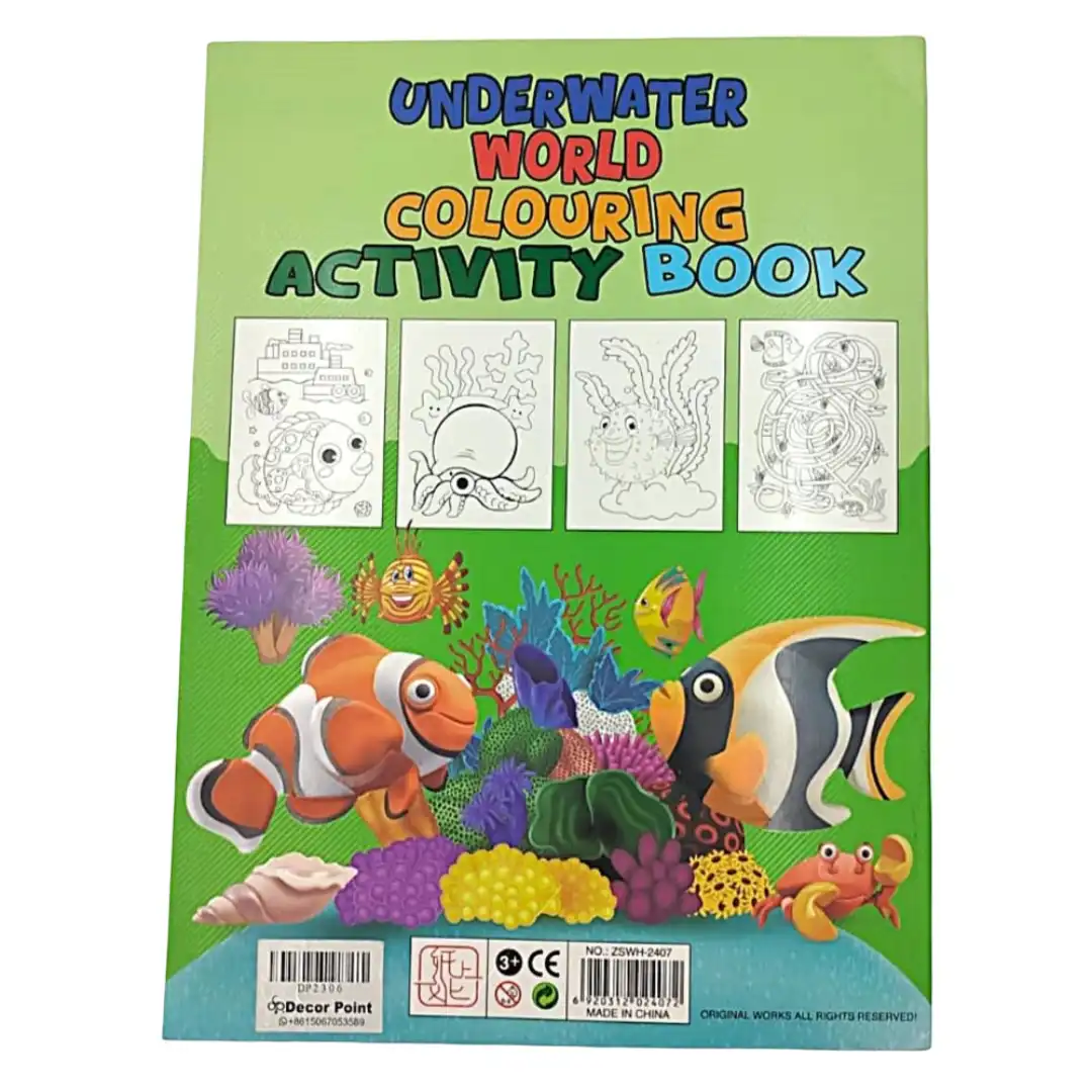 Kids' Themed Coloring Activity Book Series - Vehicle, Dinosaurs, Insect, UnderWater World 5 Jb Stationers Kids' Themed Coloring Activity Book