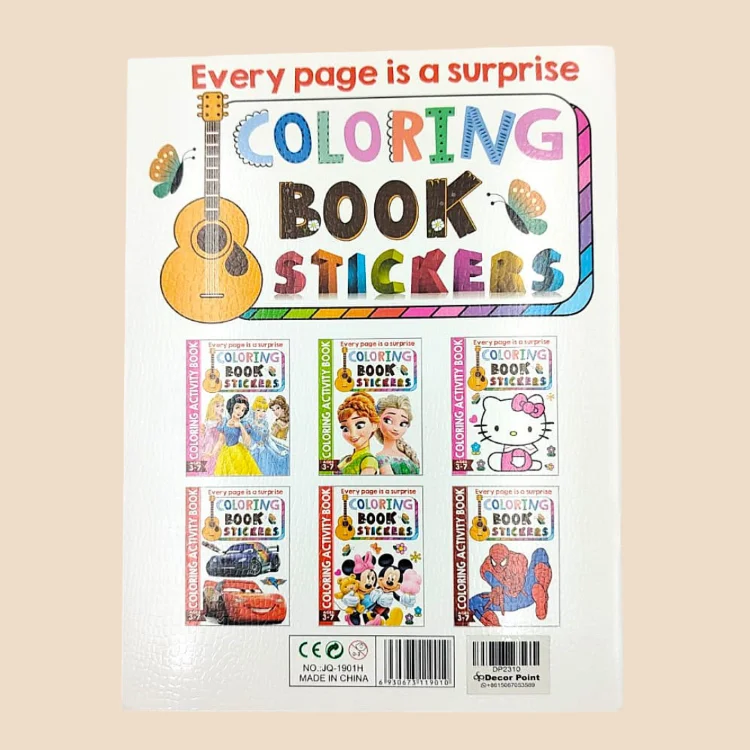 Coloring Drawing & Activity Book with Stickers (Ages 3-7) 7 Jb Stationers Coloring activity book