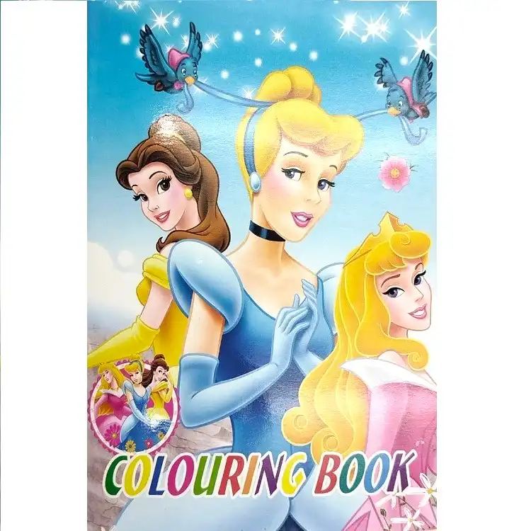 Children's Character Coloring Book with Stickers - Fun Art & Fashion Activity for Kids 3 Jb Stationers Children's Character Coloring Book with Stickers