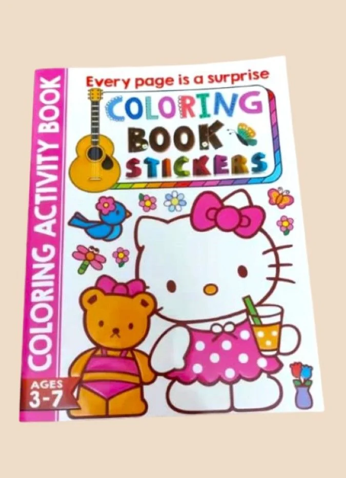 Coloring Drawing & Activity Book with Stickers (Ages 3-7) 3 Jb Stationers Coloring activity book