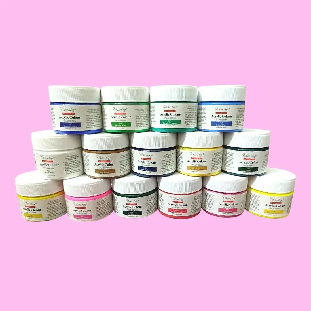 Chivalry Acrylic Colour – 100ml Premium Artist Jars for Canvas, Fabric, and Multi-Surface Arts 1 Jb Stationers Chivalry Acrylic Colour