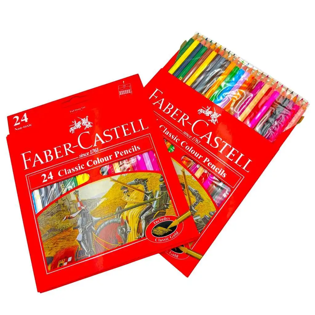 Faber-Castell 24 Classic Colour Pencils Set – Premium Coloring Pencils for Students & Artists 1 Jb Stationers Faber Castell 24 Classic Colour Pencils Set