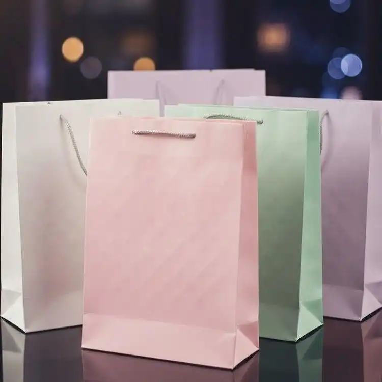 Pastel Color Luxury Paper Gift Bags with Rope Handles – Premium Shopping & Packaging Bags 1 Jb Stationers Pastel Color Luxury Paper Gift Bags