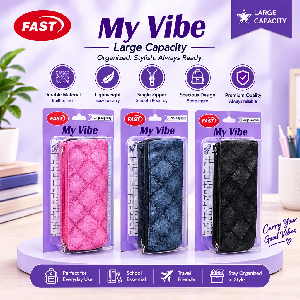 FAST My Vibe Round Stationery Pouch 1 Jb Stationers FAST My Vibe Round Stationery Pouch
