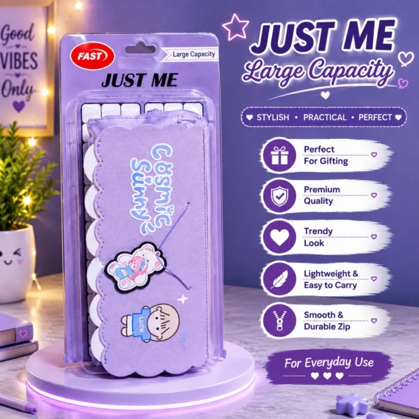 FAST Just Me Cute Purple Pouch