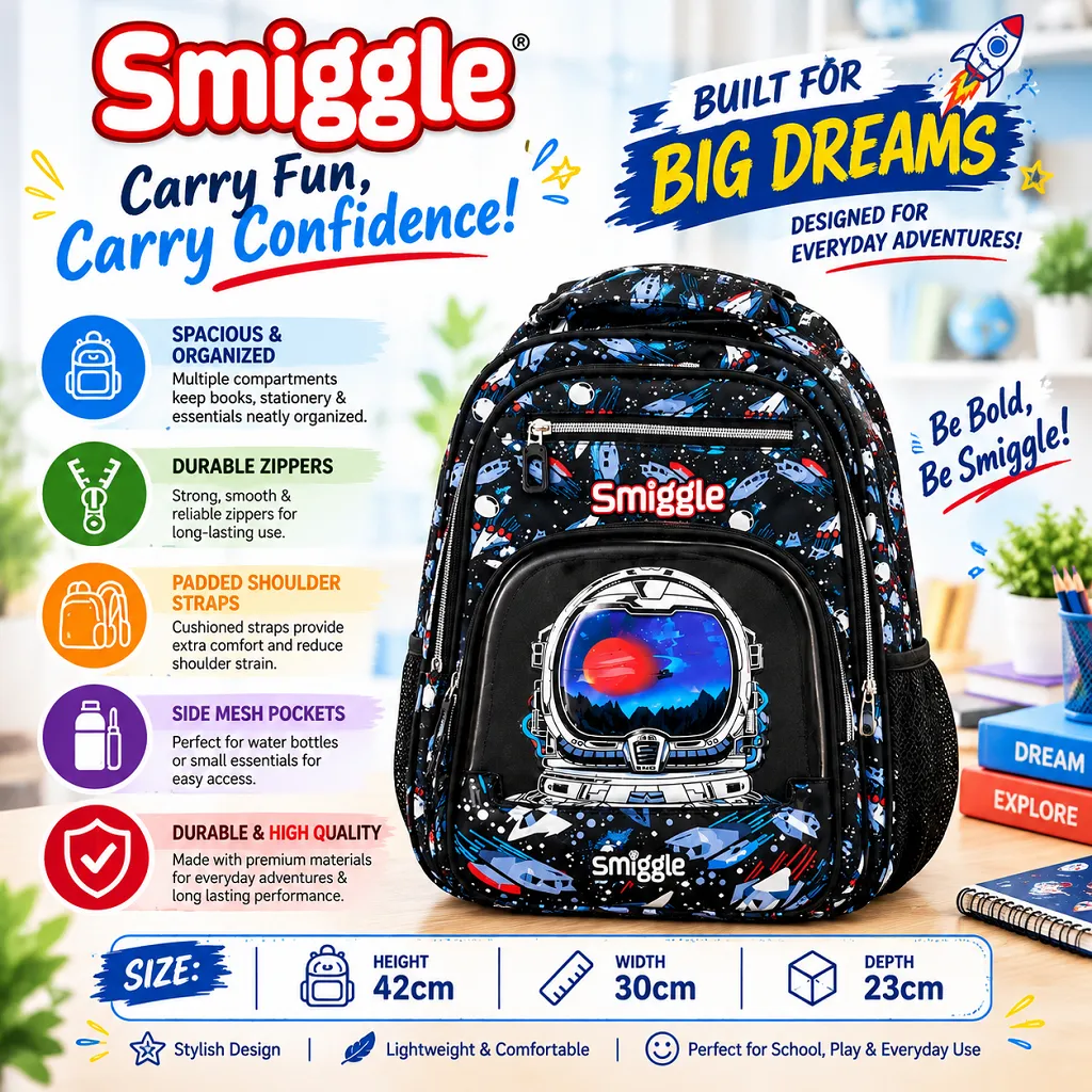 Smiggle Space Explorer School Bag 1 Jb Stationers Smiggle Space Explorer School Bag