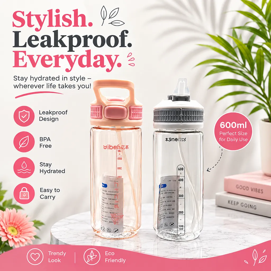 600ml Sleek Design Water Bottle 1 Jb Stationers 600ml Sleek Design Water Bottle