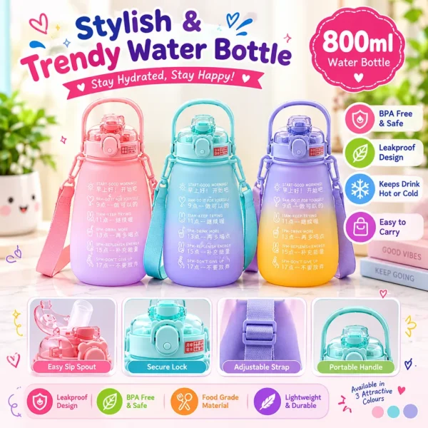 Home 37 Jb Stationers 800ml Premium Water Bottle