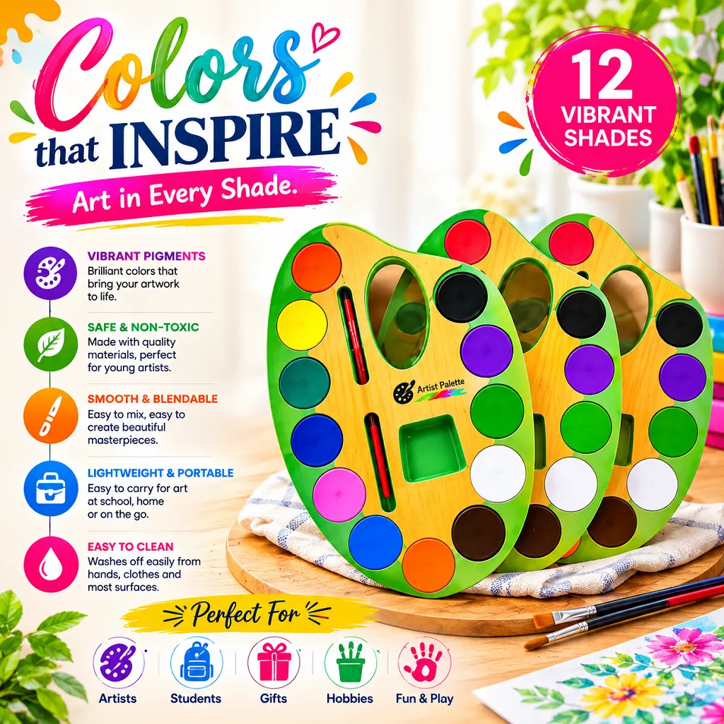 Rainbow Artist Palette (IT#306) 1 Jb Stationers Rainbow Artist Palette