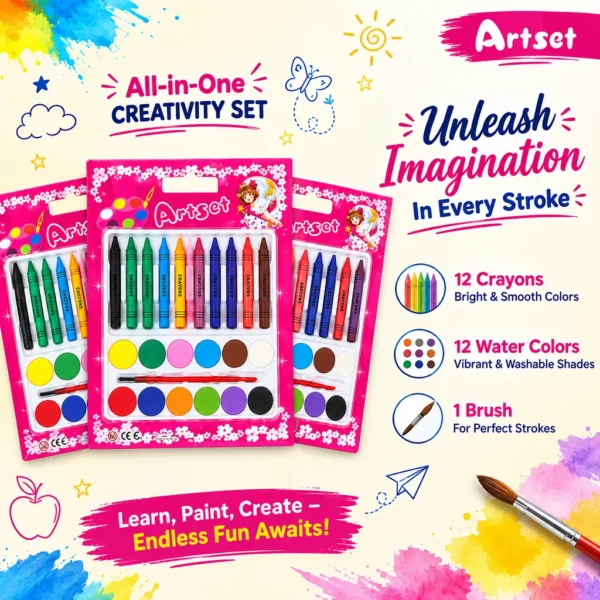Home 19 Jb Stationers 24 Piece Kids ArtSet