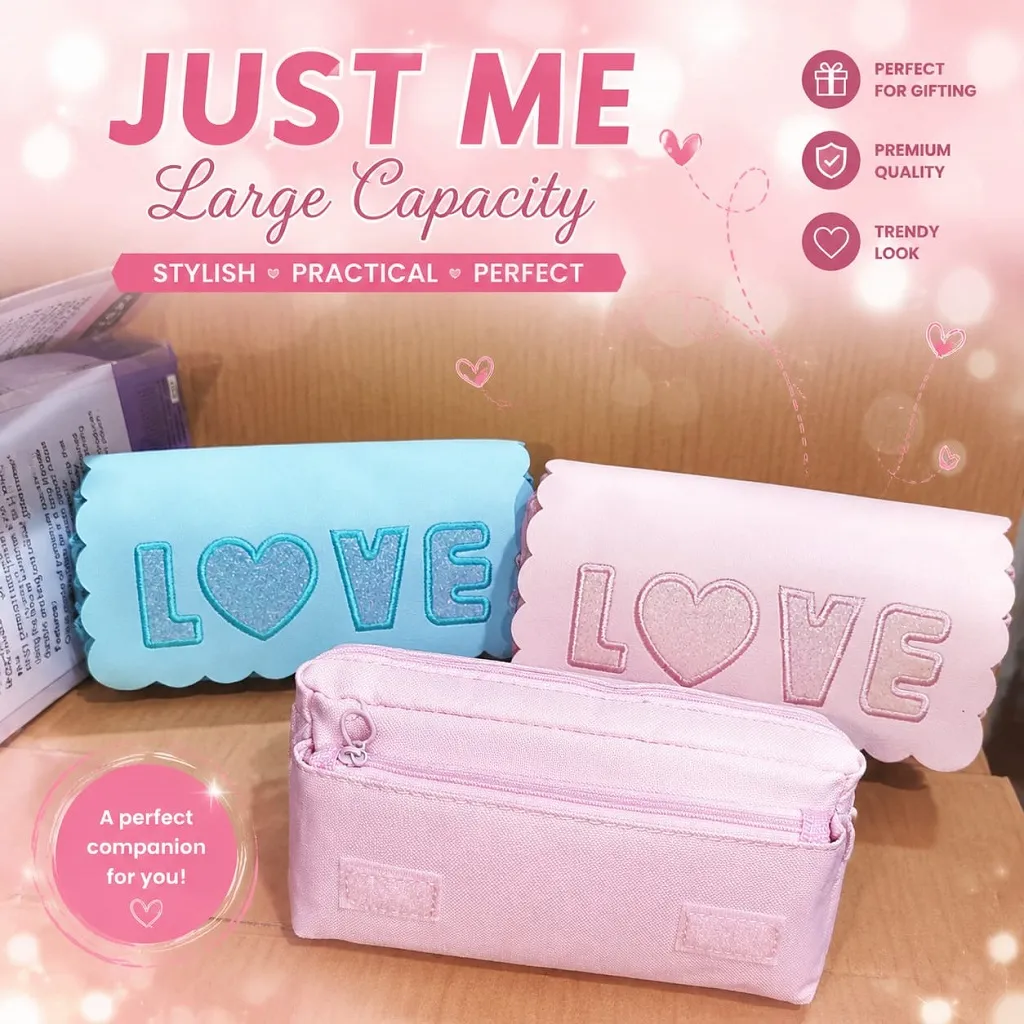 FAST Just Me Large Capacity Pencil Pouch – Stylish Zipper Stationery Case 1 Jb Stationers FAST Pencil Pouch
