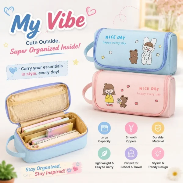 Cute Pencil & Stationery Pouch