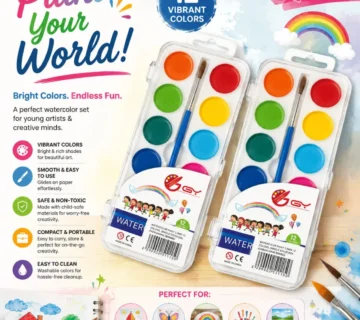 12 Colors Watercolor Paint Set