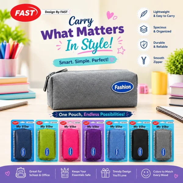 Home 25 Jb Stationers FAST My Vibe Fashion Pencil Pouch