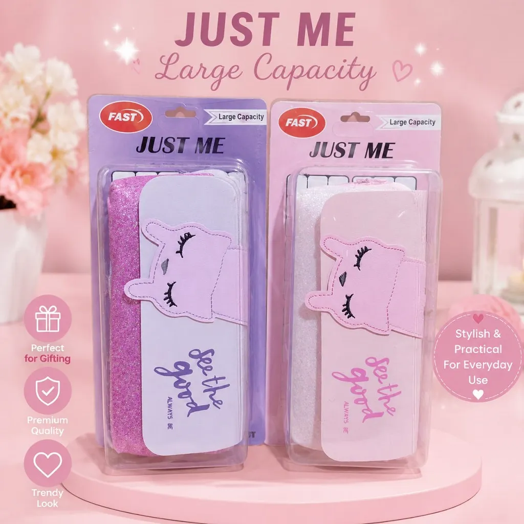 FAST Glitter Cat Pencil Pouch 1 Jb Stationers FAST Glitter Cat Pencil Pouch
