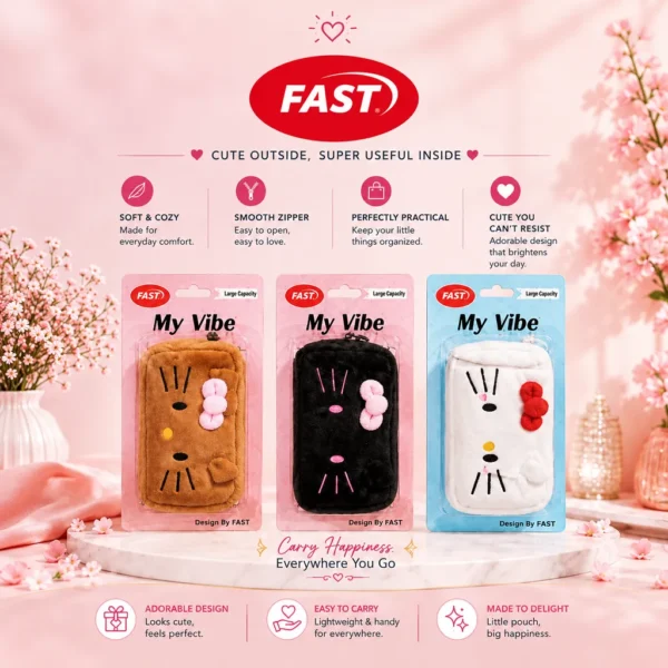 FAST My Vibe Cute Plush Pouch