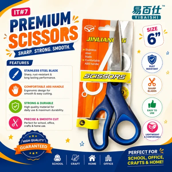 Home 17 Jb Stationers Premium Stainless Steel Scissors 6 Inch
