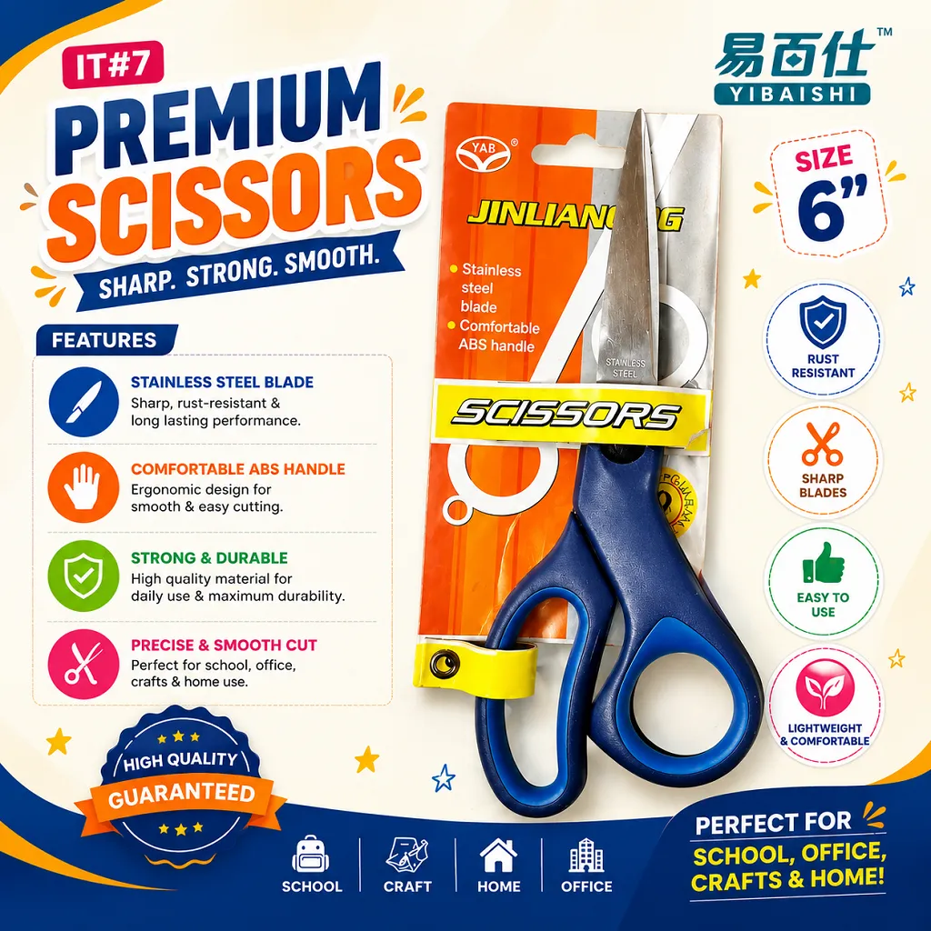 Premium Stainless Steel Scissors 6 Inch 1 Jb Stationers Premium Stainless Steel Scissors 6 Inch